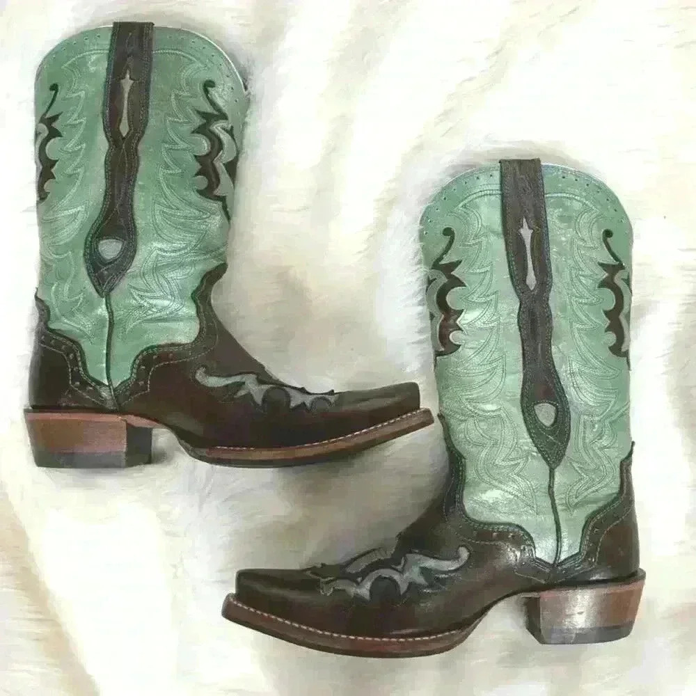 Ariat Women's Rienda Performance Boot 10009552 Brown/Teal Size 6.5 - Picture 10 of 11